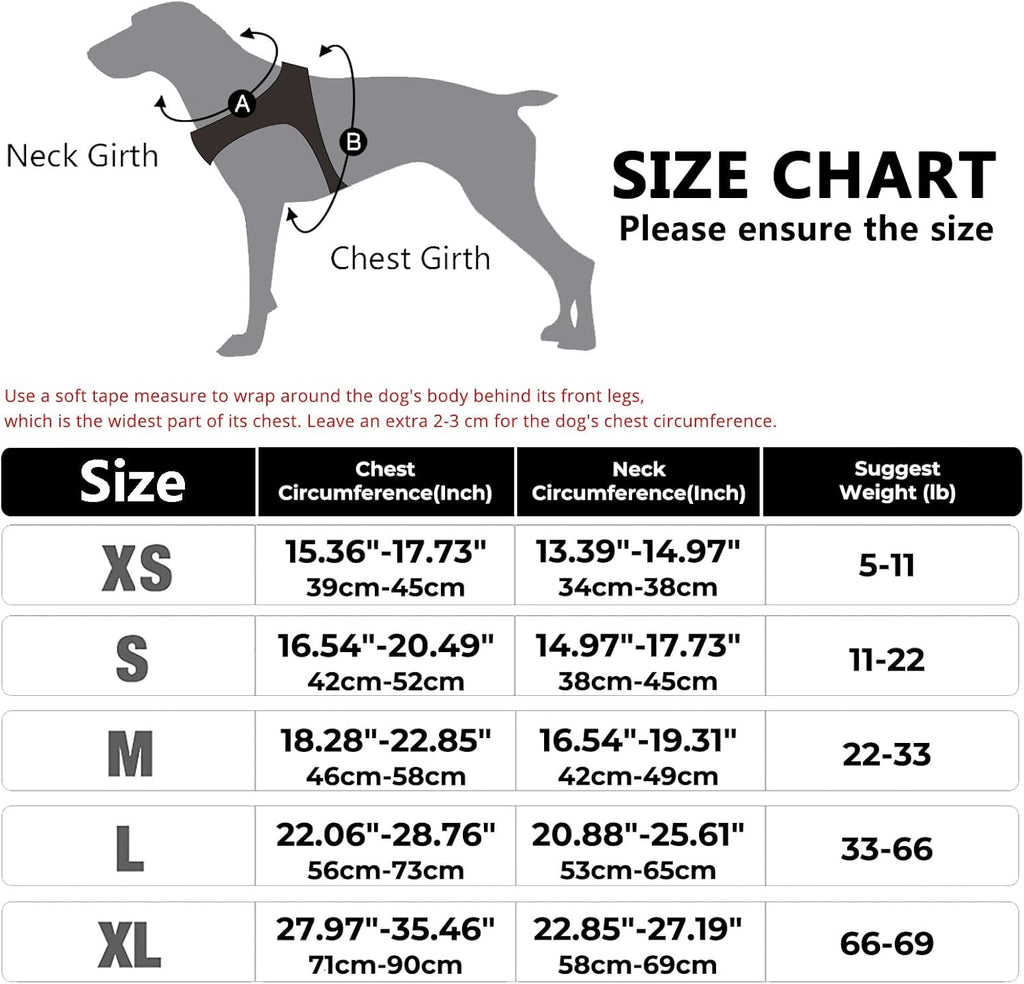 No Pull Dog Harness, Breathable Adjustable Reflective Oxford Vest