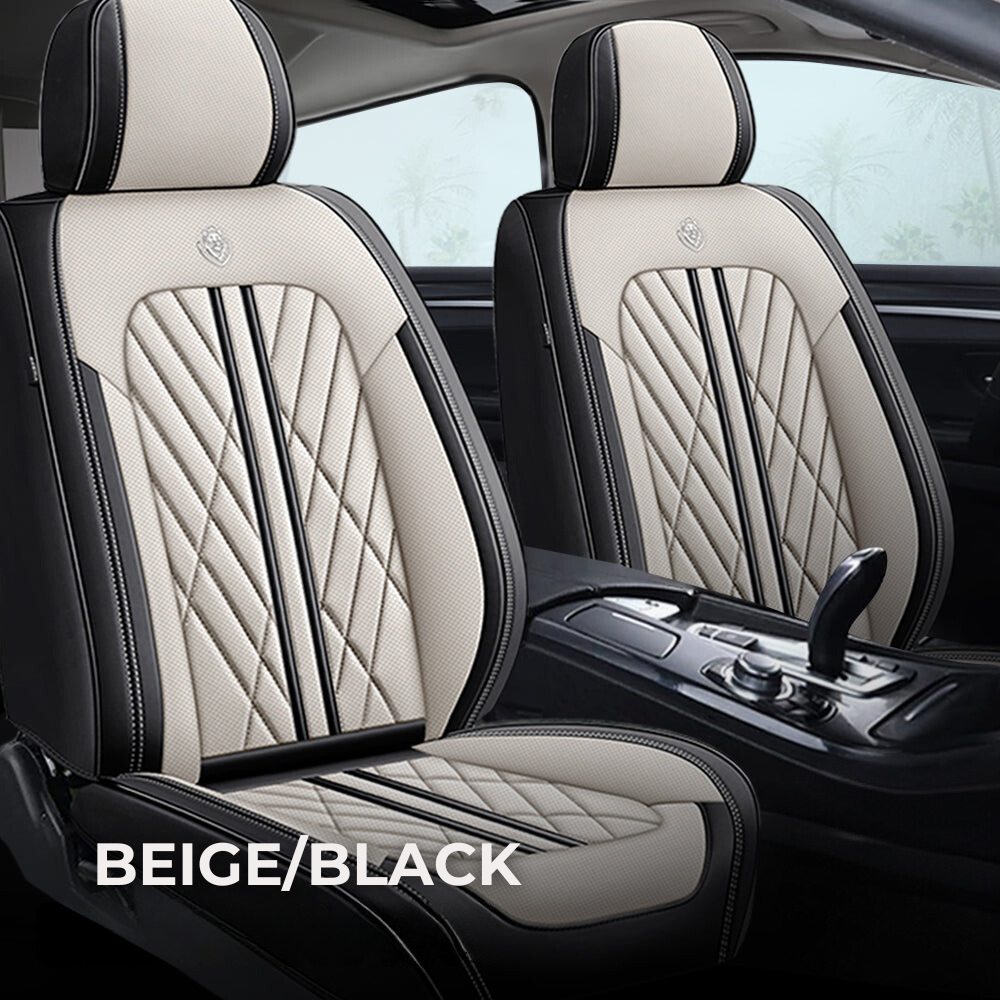 Beige & Black Seat Covers