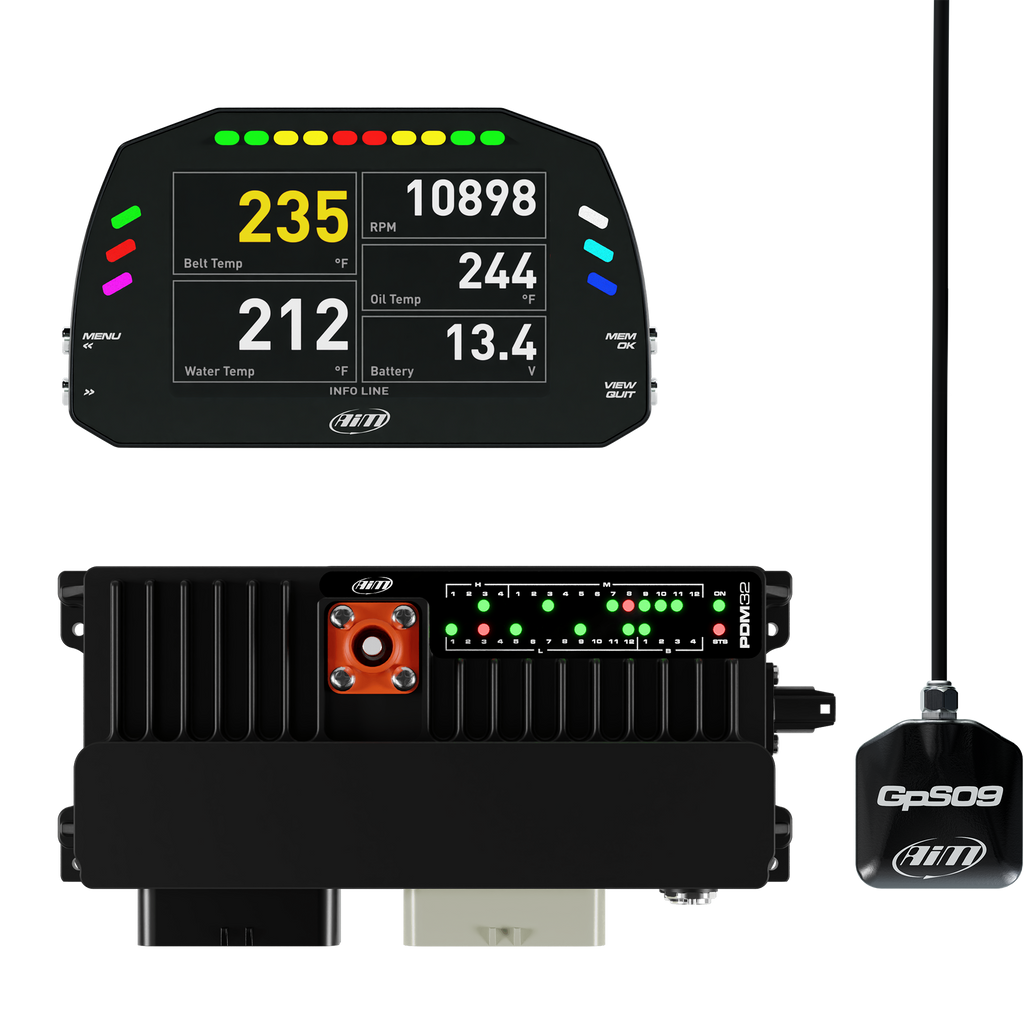 AiM PDM32 With 5" Race Icons Display GPS Data Logging Kit