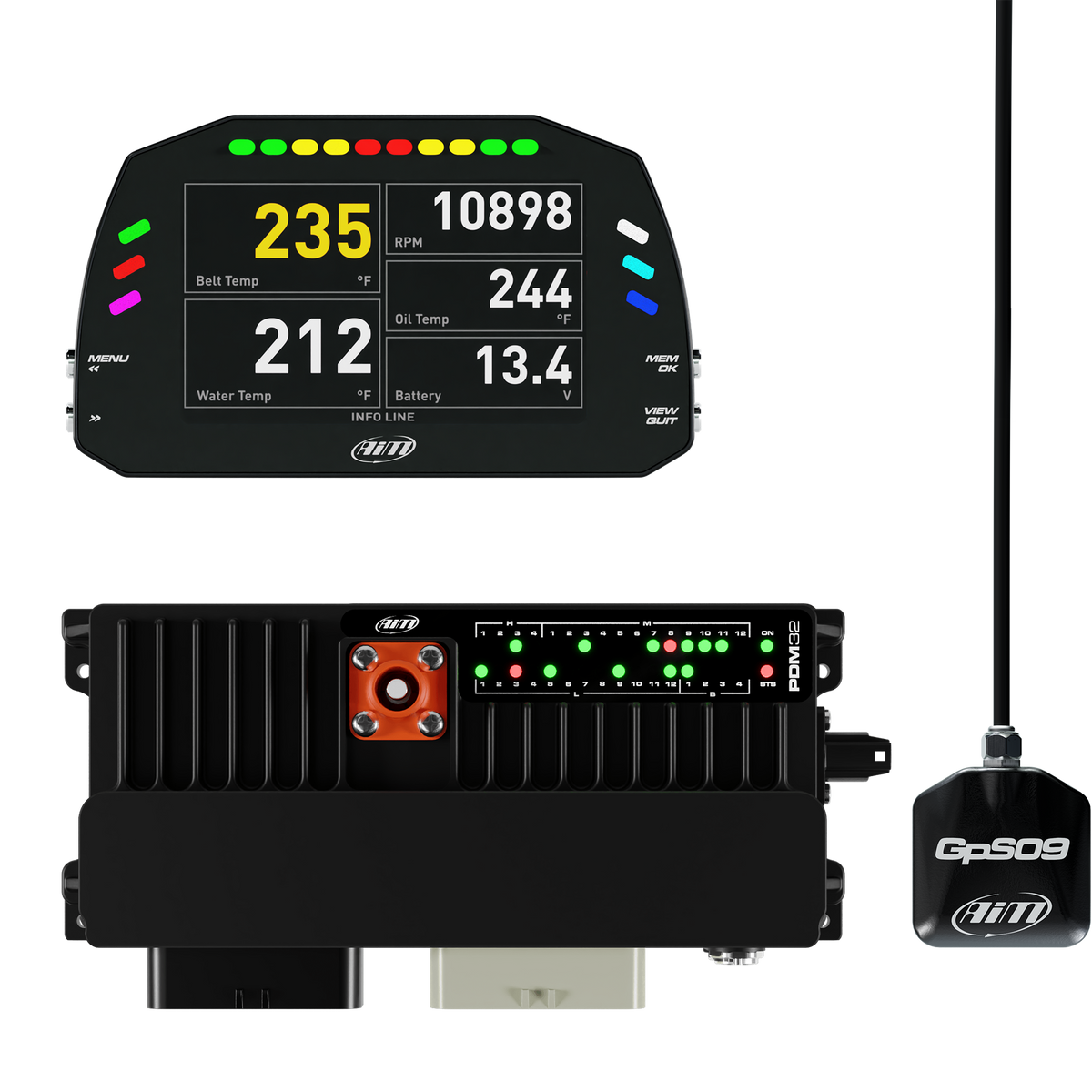 AiM PDM32 With 5" Race Icons Display GPS Data Logging Kit