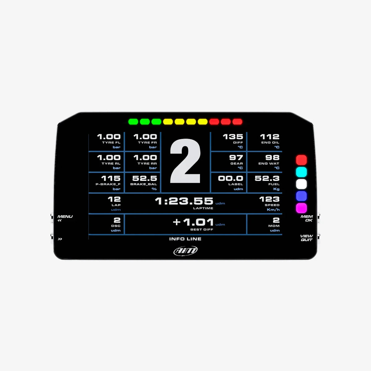 Aim 6" TFT Dash Display with Race Icons for PDM08/PDM32