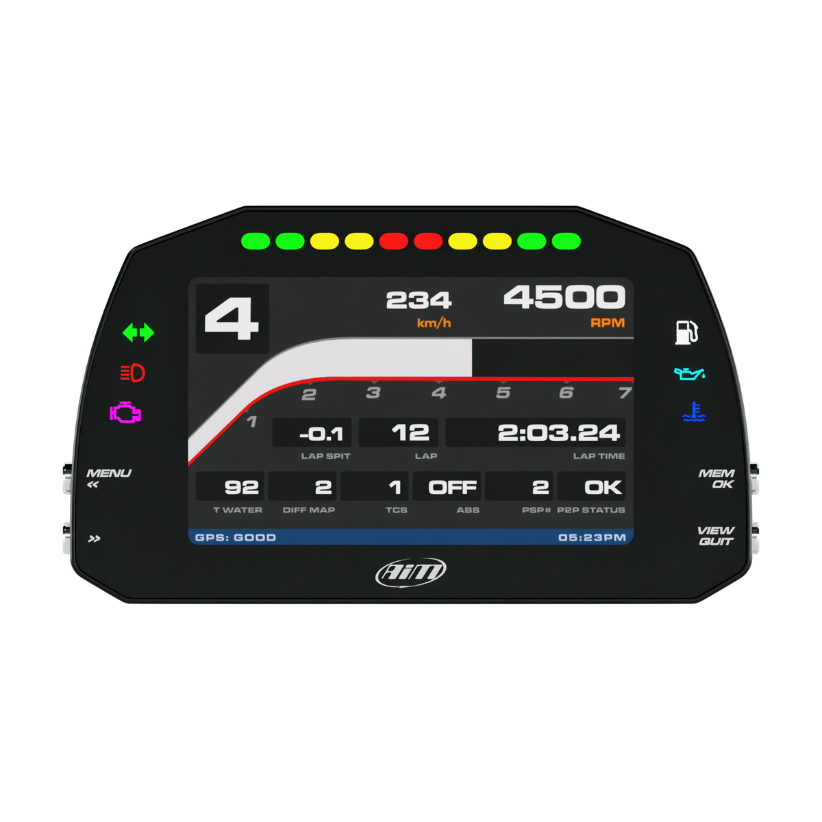 Aim 5" TFT Dash Display with Road Icons for PDM08/PDM32