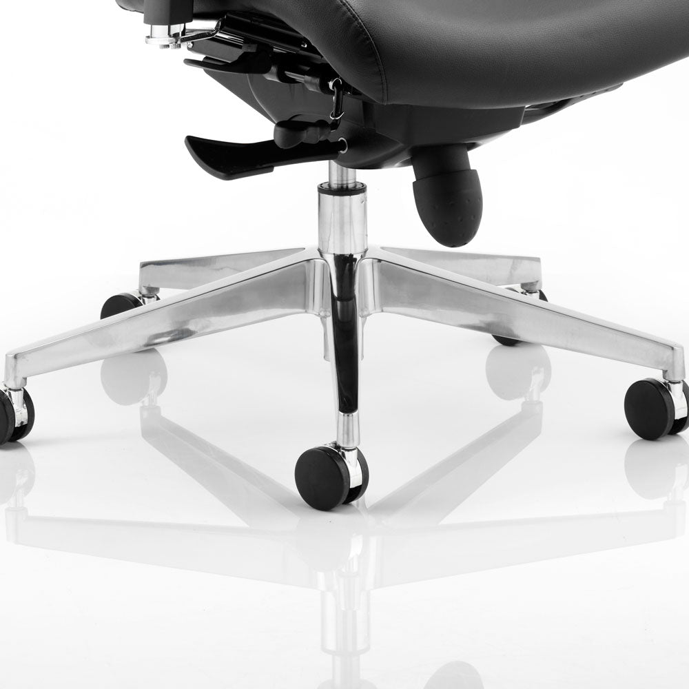 Chiro Plus Ultimate High Back Ergonomic Posture Office Chair - Black Leather