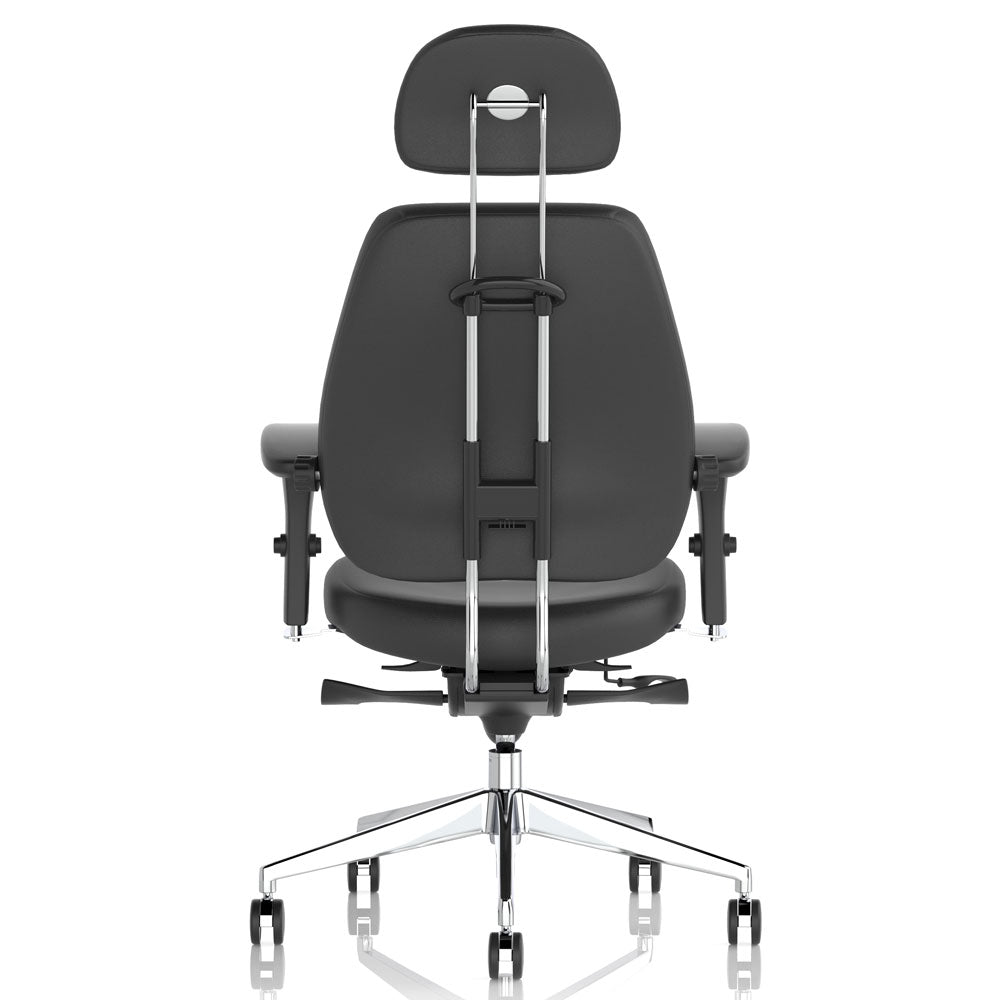 Chiro Plus Ultimate High Back Ergonomic Posture Office Chair - Black Leather