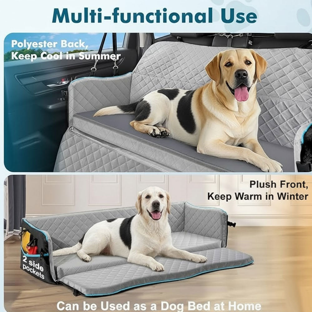 Premium Dog Car Booster Seat & Travel Bed – Elevated Comfort for Dogs Up to 120 lbs
