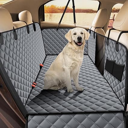 Premium Dog Car Hammock Seat Cover | Waterproof with Mesh Window & Side Protection