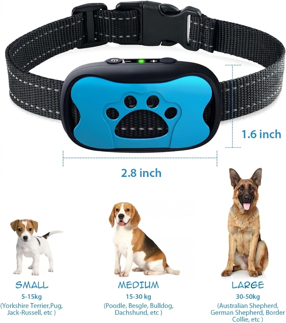 Rechargeable Bark Collar for Dogs – Beep & Vibration