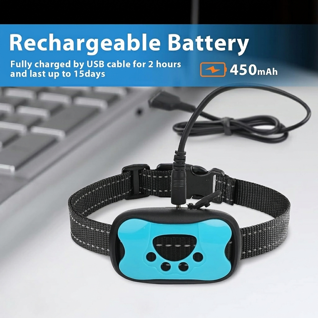 Rechargeable Bark Collar for Dogs – Beep & Vibration