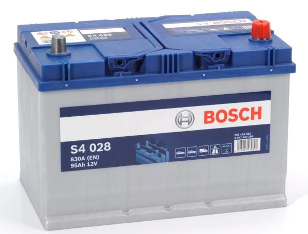 S4 028 BOSCH CAR BATTERY 12V 95AH (CCA 830 amps) Type 335, 249 S4028
