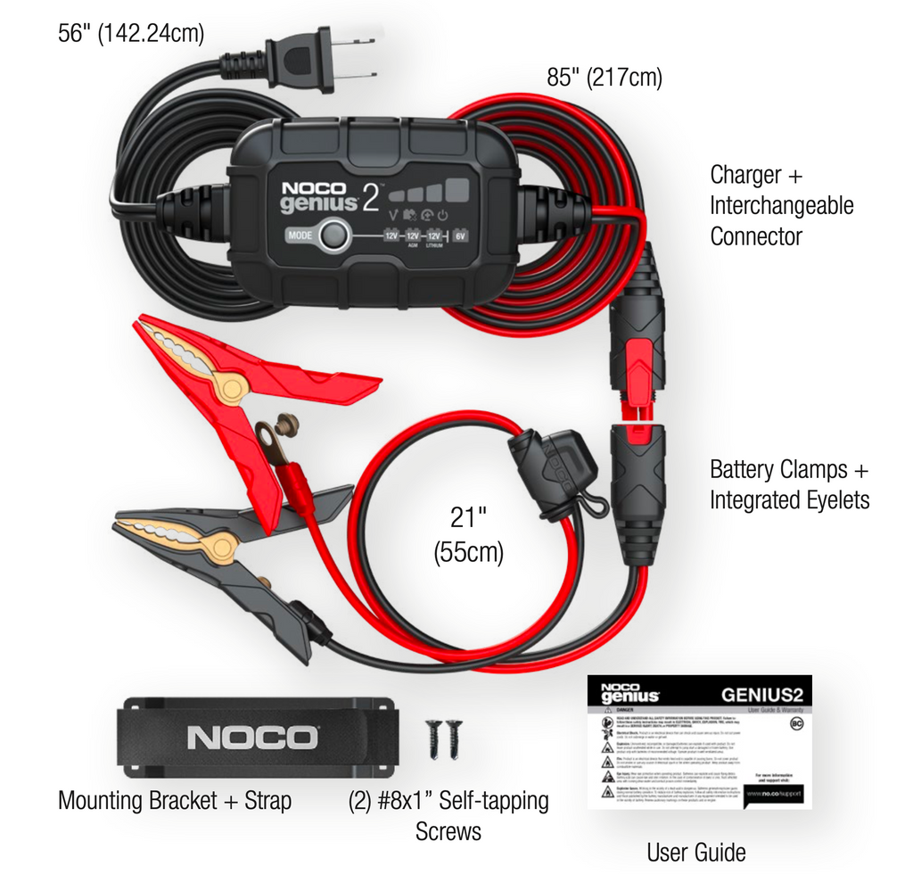 Noco Genius 2 Battery Charger + Maintainer