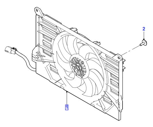 Genuine New Jaguar I Pace Radiator Fan and Cowl T4K20135 J9D38C607A