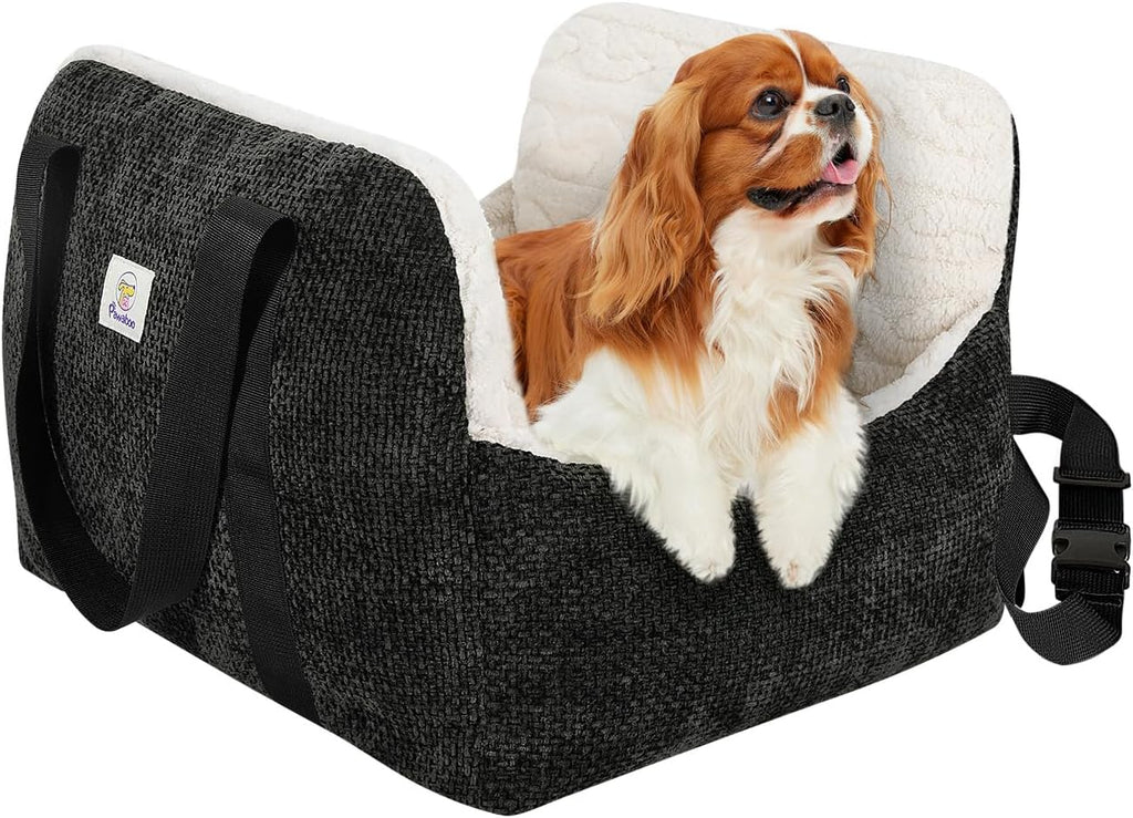 Small Dog Booster Car Seat with Safety Leash – Up to 25 lbs | Secure & Comfortable Pet Travel