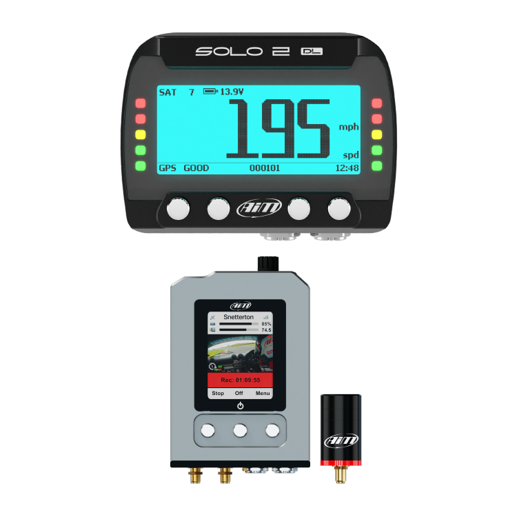 Aim Solo 2 DL + SmartyCam 3 GP HD Car Lap Timer Track Day Kit