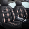 Elite Car Seat Covers - Black & Pink | Waterproof Leather Car Seat Covers
