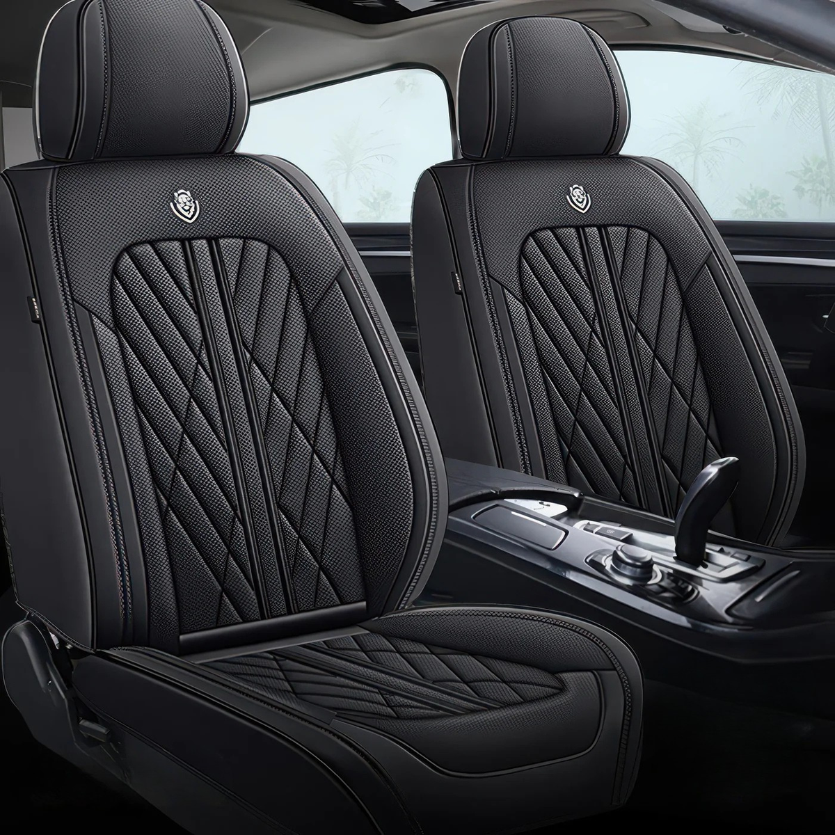 Elite Car Seat Covers - Black | Waterproof Leather Car Seat Covers