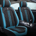 Elite Car Seat Covers - Black & Blue | Waterproof Leather Car Seat Covers