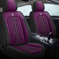 Elite Car Seat Covers - Purple & Black | Waterproof Leather Car Seat Covers