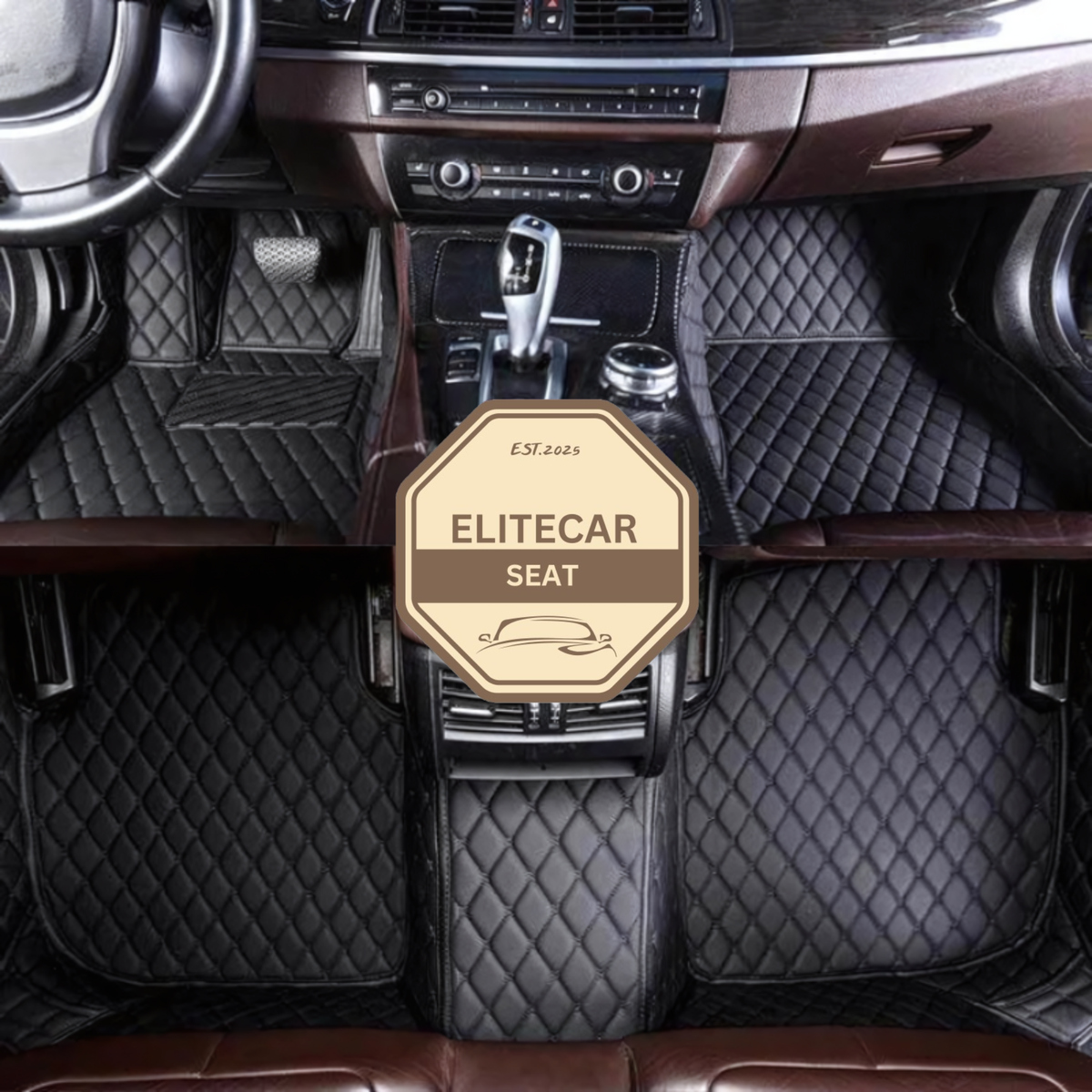 5pcs Universal PU Leather Car Floor Mats