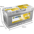 LA95 VARTA DUAL PURPOSE AGM LEISURE BATTERY 12V 95Ah CCA(EN) 850A 840 095 085