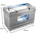 Varta H16 Trailer battery - Fits Many Ifor Williams Tipping Trailers