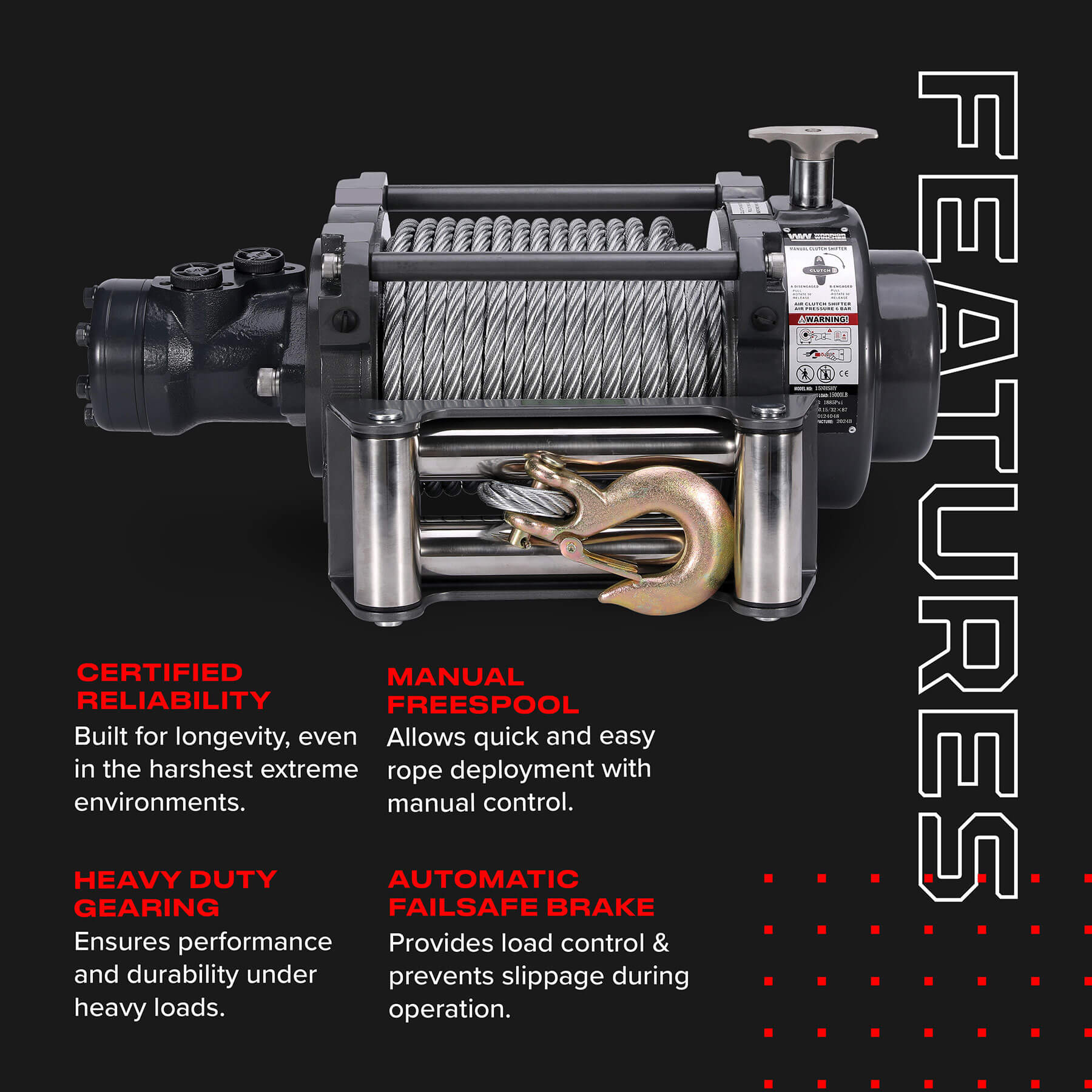 NH 15000 Hydraulic Winch