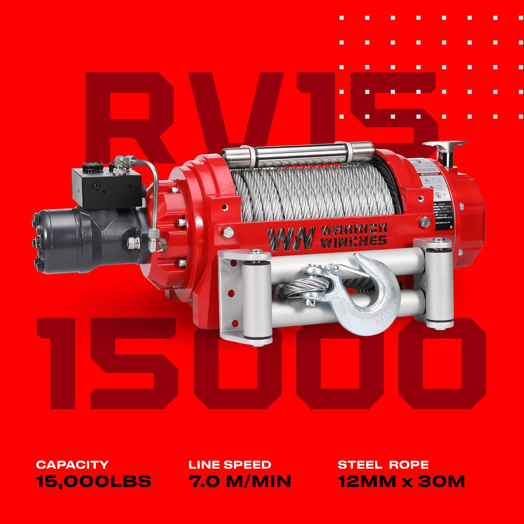 RV 15000 Hydraulic Winch