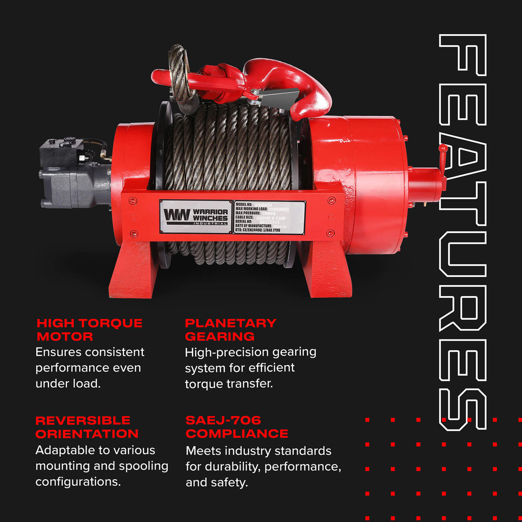 JR 30 Tonne Industrial Hydraulic Winch