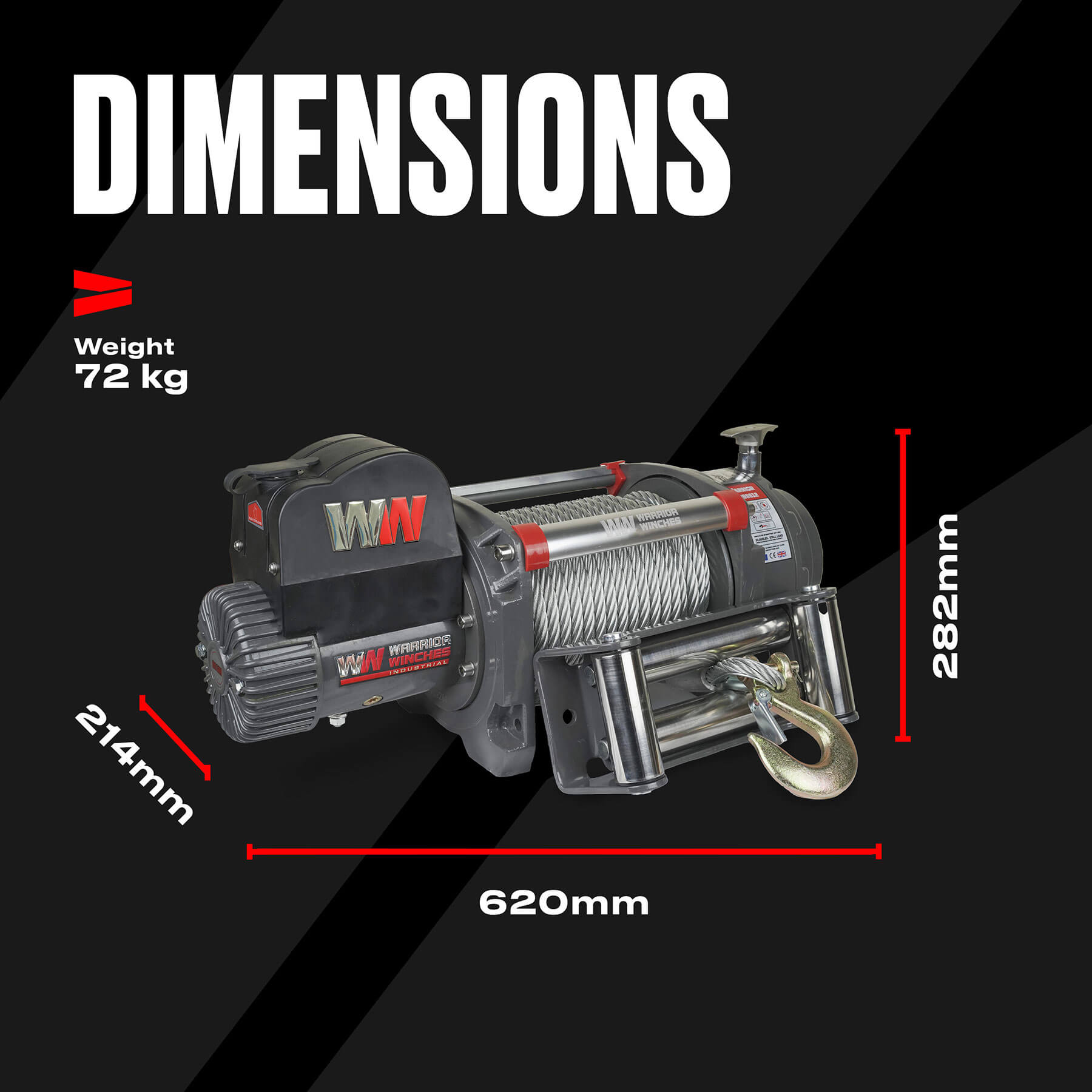 Samurai 20000 Electric Winch - 24v Steel Rope