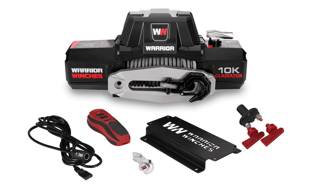 Gladiator F-Type 10000 Electric Winch - 12v Synthetic Rope