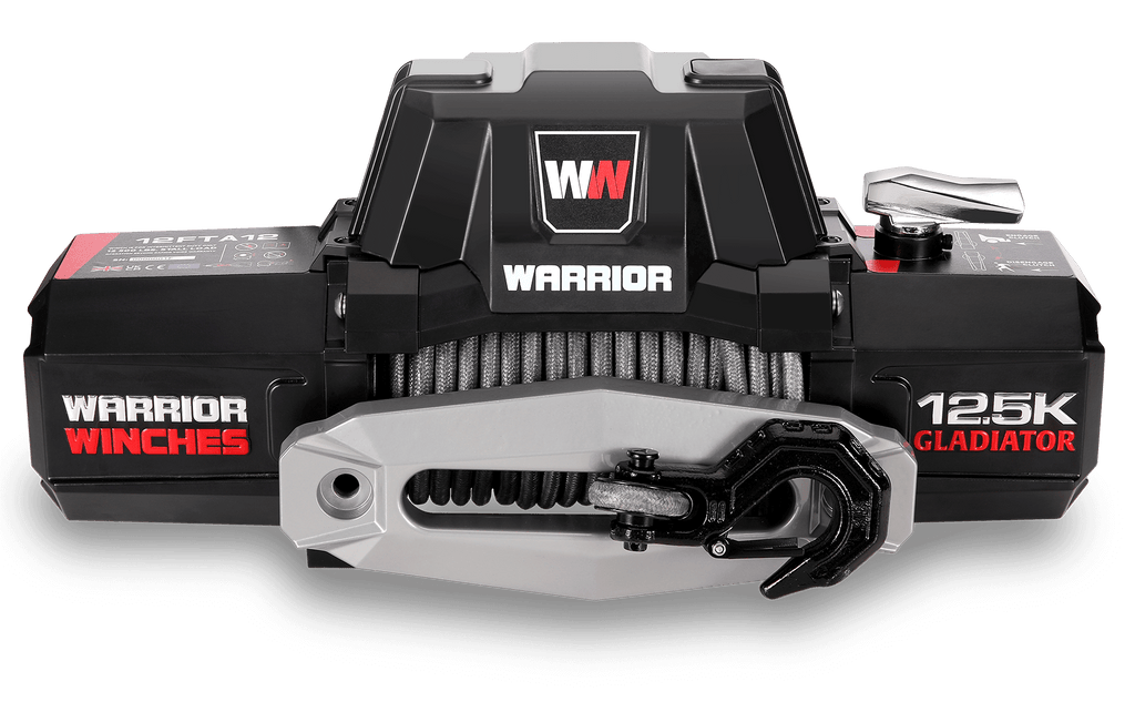 Gladiator F-Type 12500 Electric Winch - 12v Synthetic Rope