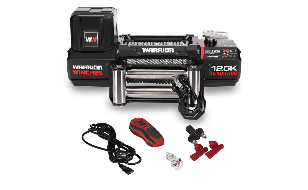Gladiator R-Type 12500 Electric Winch - 12v Steel Rope