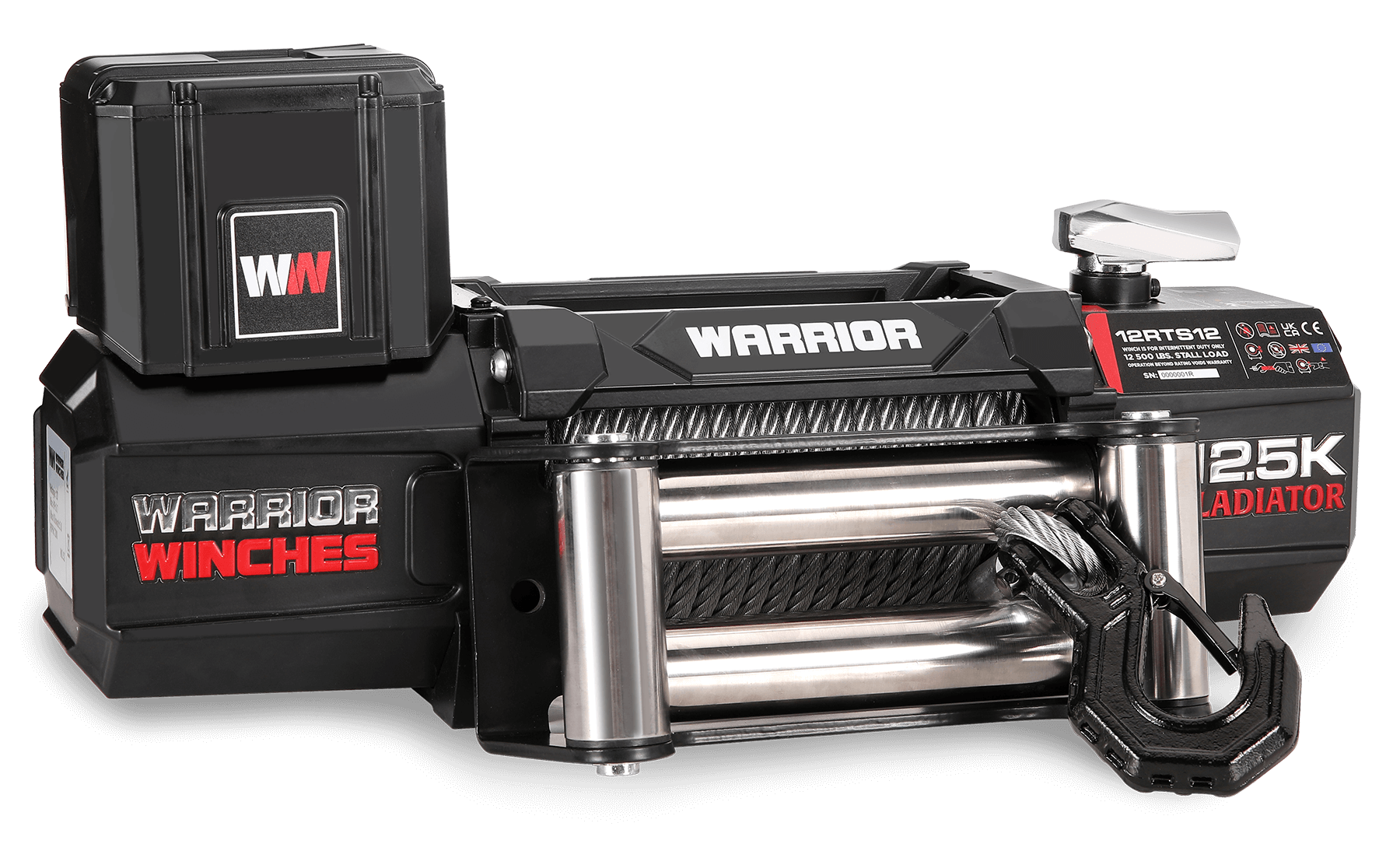 Gladiator R-Type 12500 Electric Winch - 12v Steel Rope