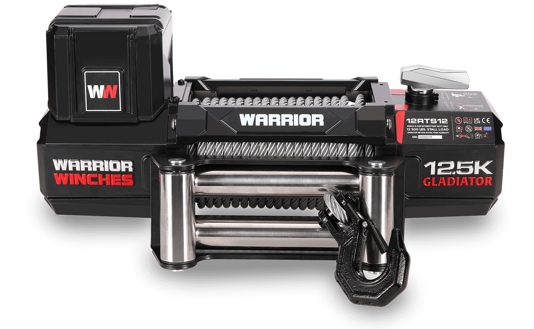 Gladiator R-Type 12500 Electric Winch - 12v Steel Rope