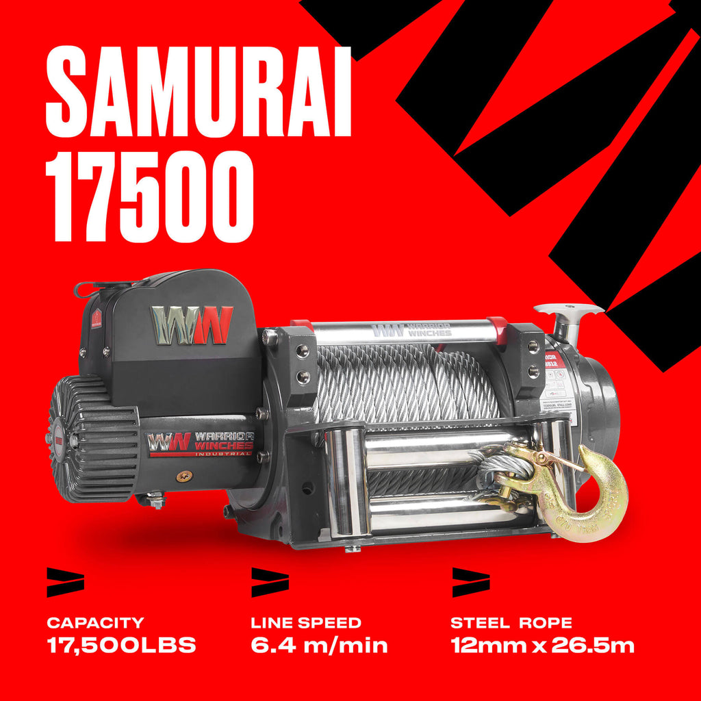 Samurai 17500 Electric Winch - 24v Steel Rope