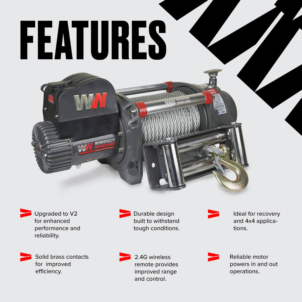 Samurai 20000 Electric Winch - 24v Steel Rope