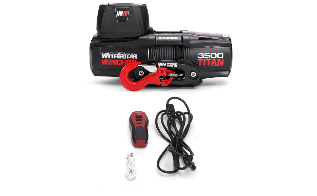 Titan 3500 Electric Winch - 12v Synthetic Rope