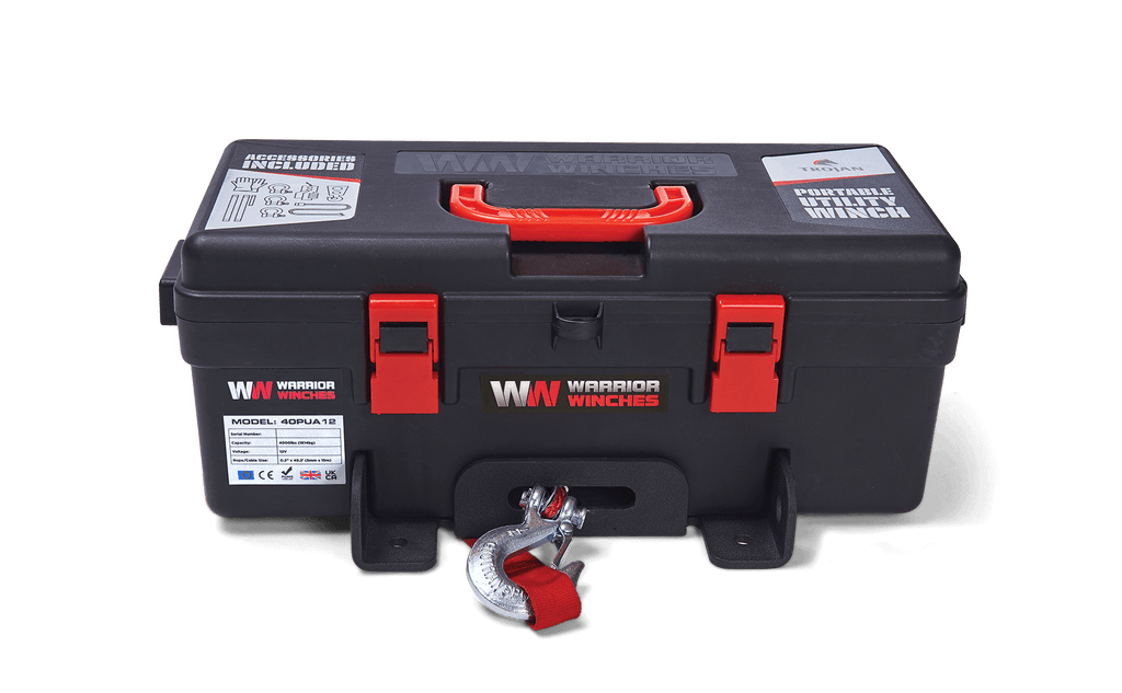 Trojan 4000 Portable Utility Winch - Synthetic Rope