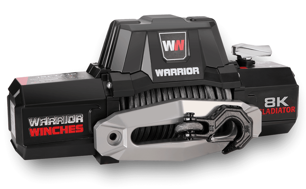 Gladiator F-Type 8000 Electric Winch - 12v Synthetic Rope