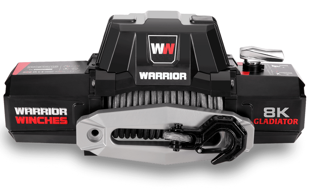Gladiator F-Type 8000 Electric Winch - 12v Synthetic Rope