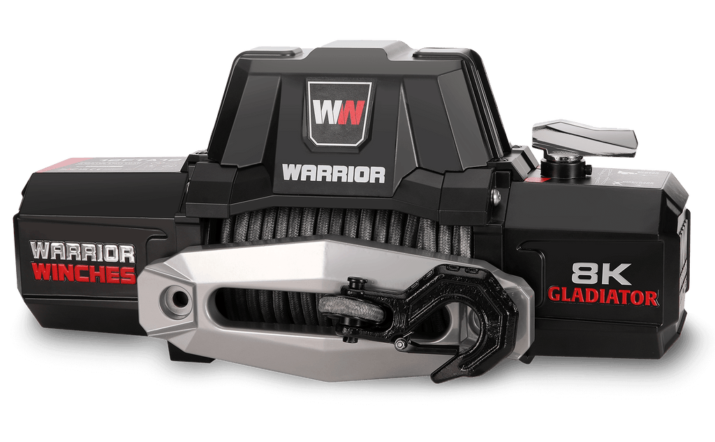 Gladiator F-Type 8000 Electric Winch - 12v Synthetic Rope