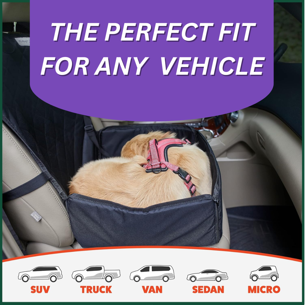 Waterproof Dog Car Seat Cover – 2-in-1 Passenger Seat Protector | Premium Travel Protection