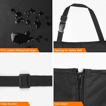 Waterproof Dog Car Seat Cover – Non-Slip Black Rear Protector (125-145cm)
