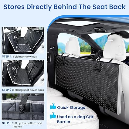 Waterproof Dog Car Seat Cover – Premium Rear Seat Protector for Safe Pet Travel