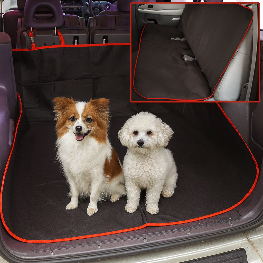 Waterproof Dog Car Seat Hammock Protector – Non-Slip Back Seat Cover for Travel