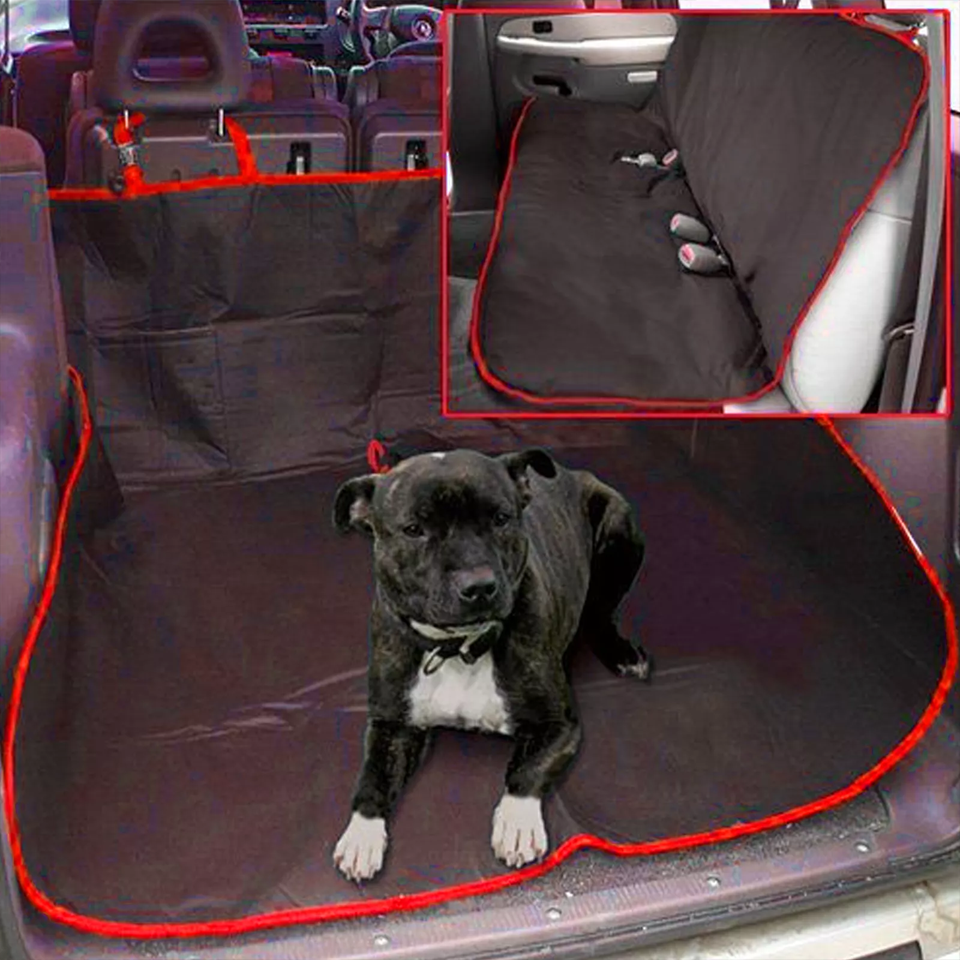 Waterproof Dog Car Seat Hammock Protector – Non-Slip Back Seat Cover for Travel