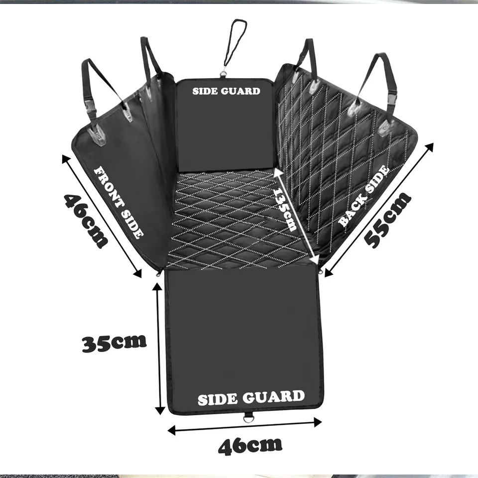 Waterproof Pet Car Seat Hammock Cover for Back Seats – Travel Protector