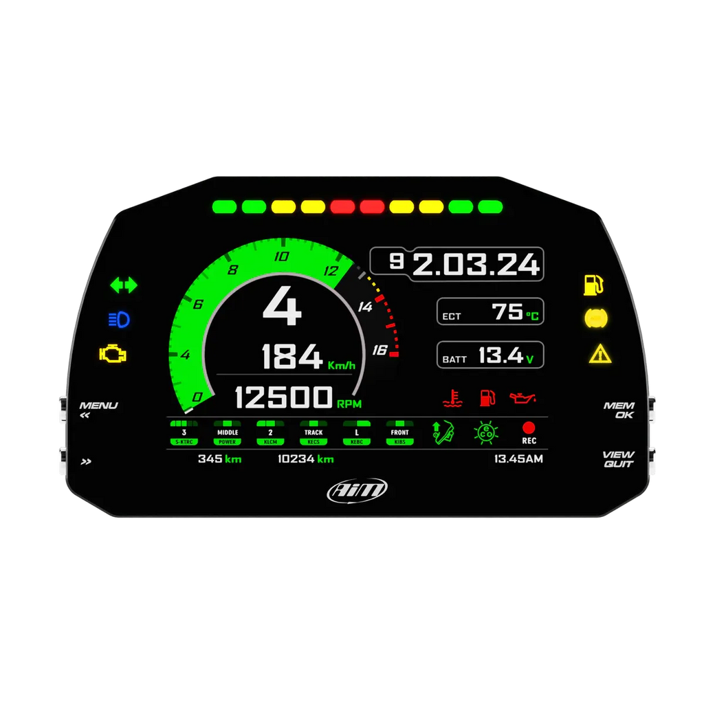 Aim MXK10 Kawasaki Ninja ZX-10r plug & play dash logger