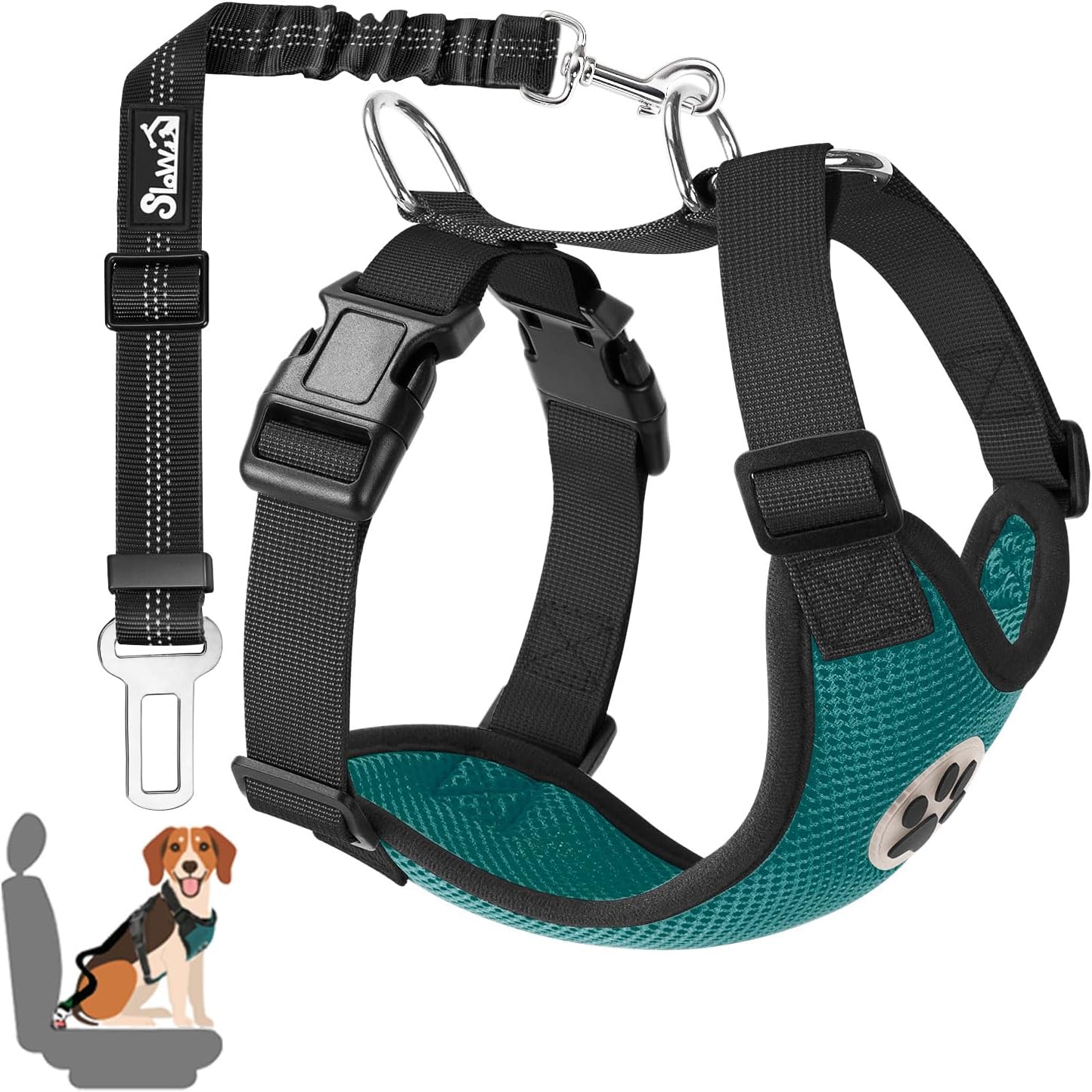 Dog Car Harness Seat Belt Set