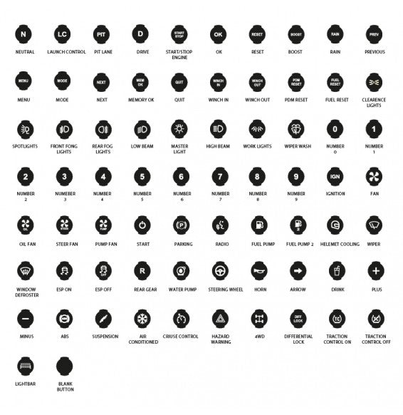 Aim CAN Keypad Laser Etched Inserts