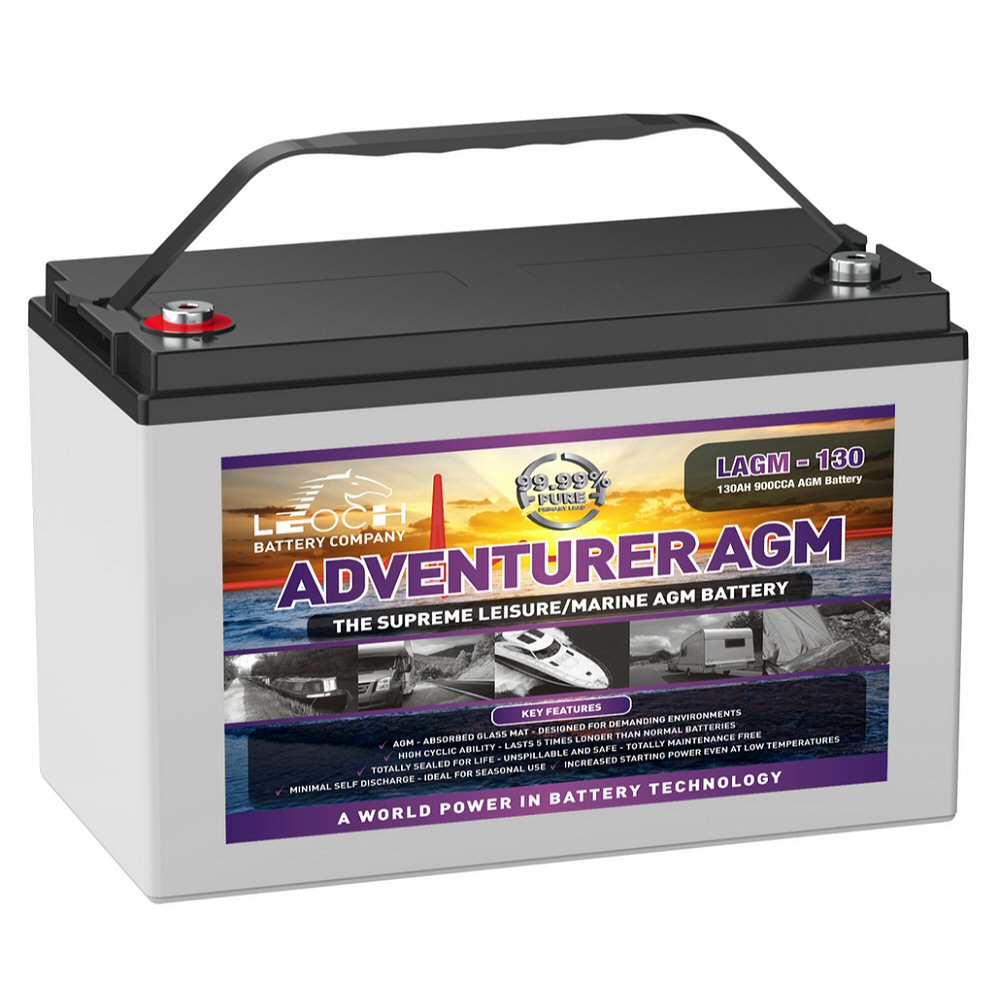 12v 130Ah AGM Leisure Battery Leoch LAGM-130